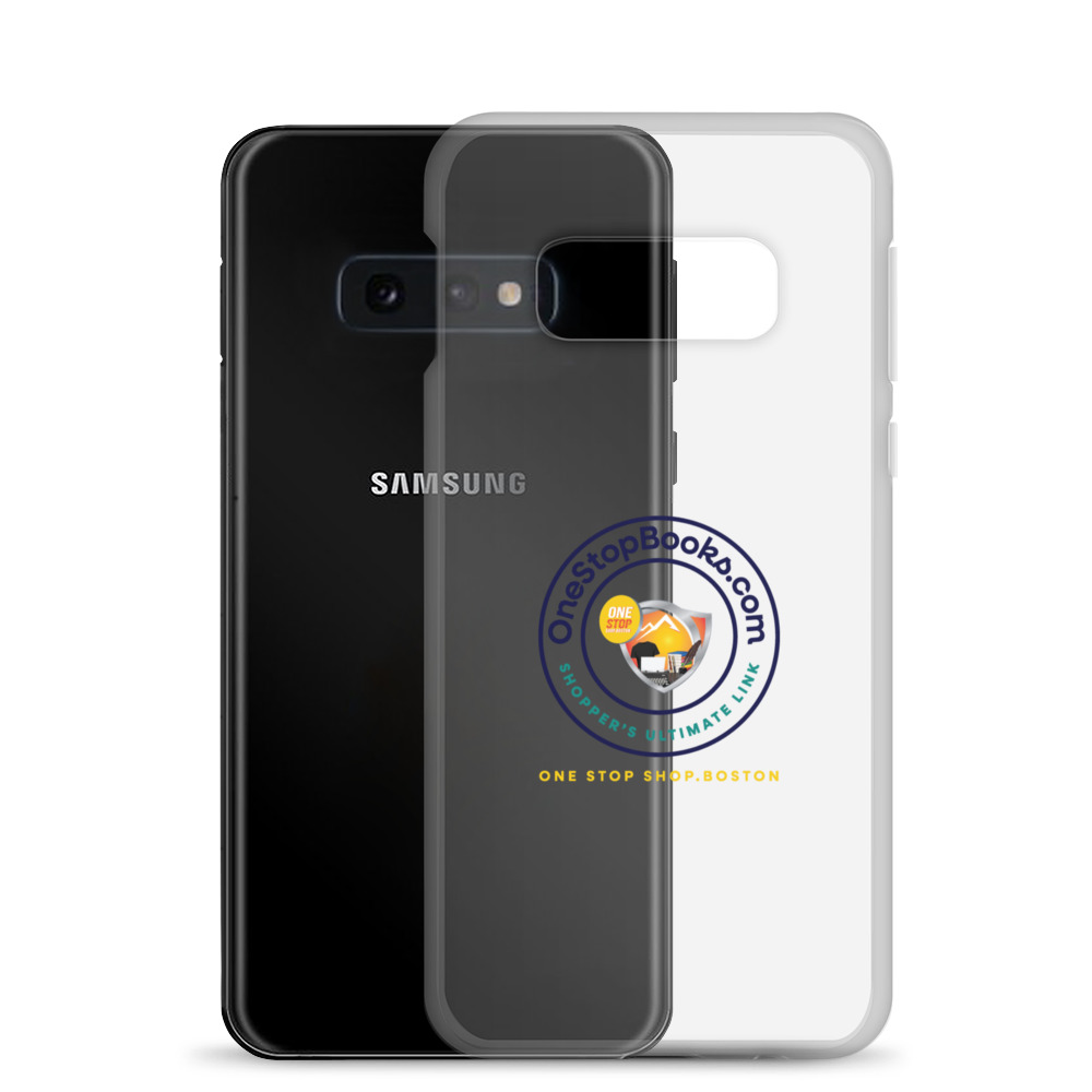 Samsung phone case with Onestopbooks.com logo.