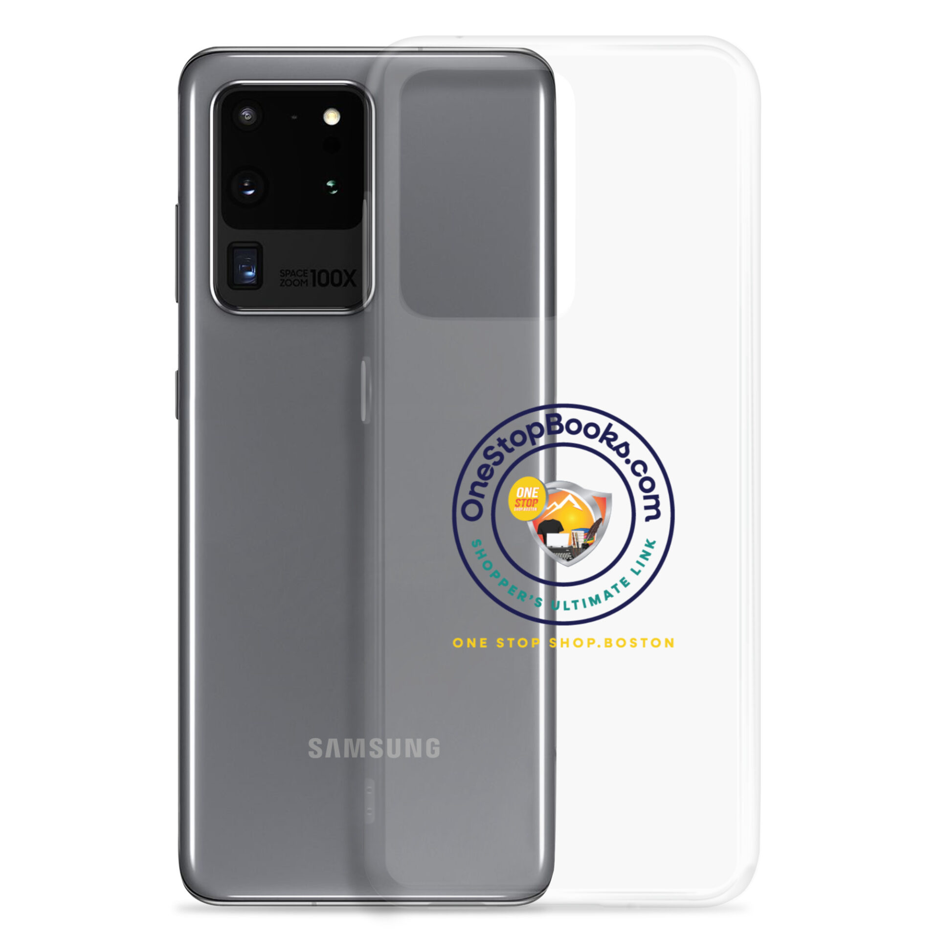 Samsung Galaxy phone case with logo.